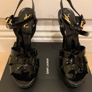 Black Patent Leather Sandals